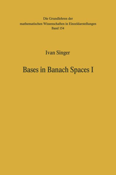 Produktbild: Bases in Banach Spaces I