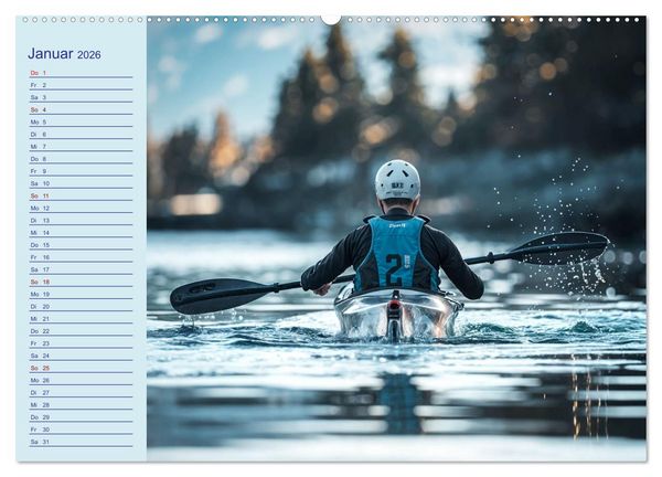 Produktbild: KI Aqua-Emotionen - Ein Jahr voller Wassersport (hochwertiger Premium Wandkalender 2026 DIN A2 quer), Kunstdruck in Hochglanz
