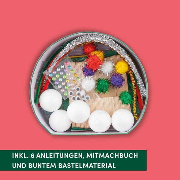 Produktbild: Bastelbox Weihnachten. Mit Anleitungen, Bastelmaterial und Mitmachbuch