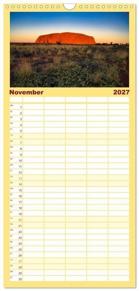 Produktbild: Familienplaner 2027 - Roadtrip durchs Outback &ndash; Australiens wilde Seele mit 5 Spalten (Wandkalender, 21 x 45 cm) CALVENDO