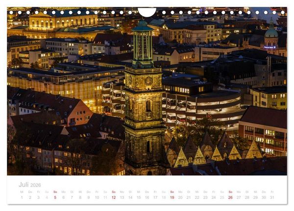 Produktbild: Hannover bei Nacht (Wandkalender 2026 DIN A4 quer), CALVENDO Monatskalender