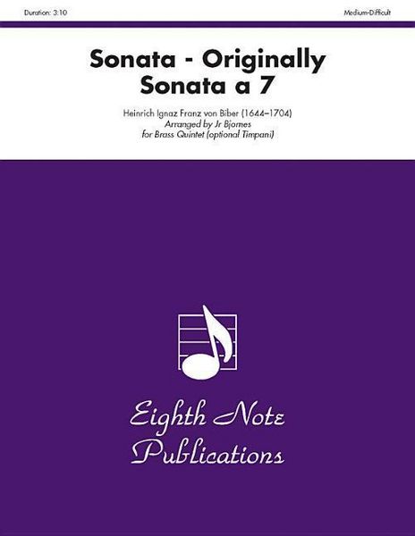 Produktbild: Biber, H: Sonata (Originally Sonata a 7)