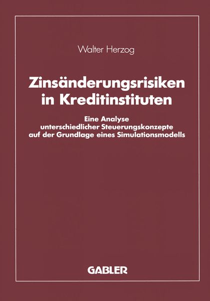 Produktbild: Zins&auml;nderungsrisiken in Kreditinstituten