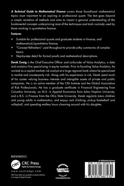 Produktbild: A Technical Guide to Mathematical Finance