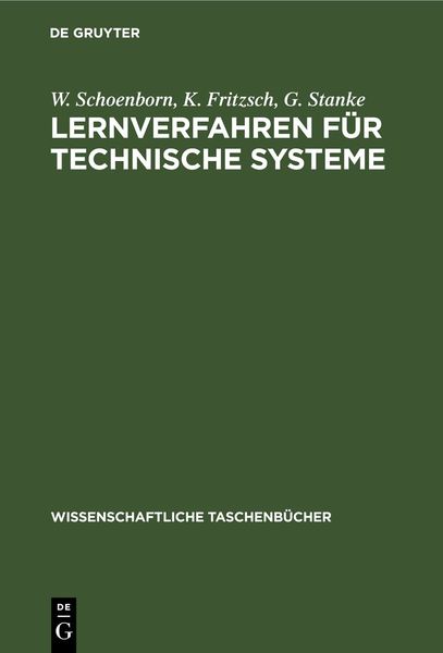 Produktbild: Lernverfahren f&uuml;r technische Systeme