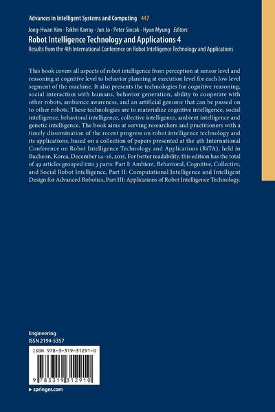 Produktbild: Robot Intelligence Technology and Applications 4
