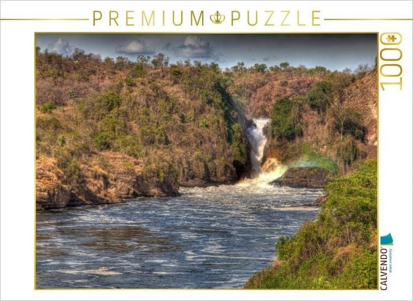 CALVENDO Puzzle Regenbogen am Murchison Falls | 1000 Teile Lege-Größe 64x48cm Foto-Puzzle für glückliche Stunden