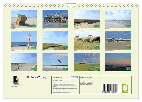Produktbild: St. Peter-Ording (Wandkalender 2026 DIN A4 quer), CALVENDO Monatskalender