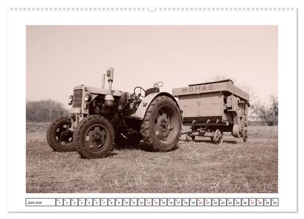 Produktbild: Von Lanz Bulldog bis Hanomag Traktor - Klassiker 1926 - 1975 (Wandkalender 2026 DIN A2 quer), CALVENDO Monatskalender
