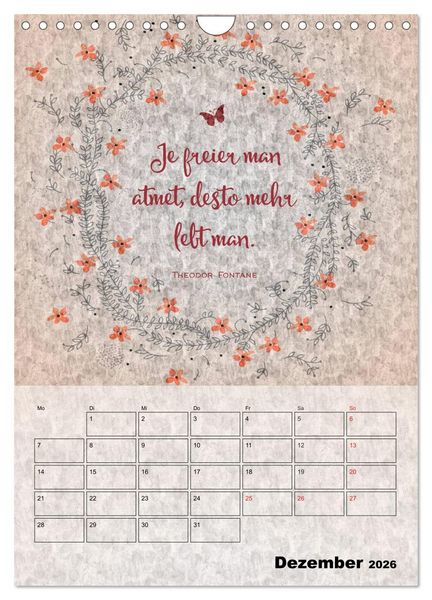 Produktbild: Lebensweisheiten zum Reflektieren (Wandkalender 2026 DIN A4 hoch), CALVENDO Monatskalender