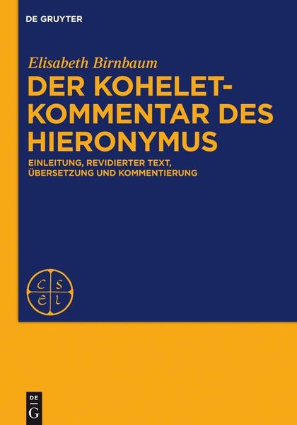 Produktbild: Der Koheletkommentar des Hieronymus