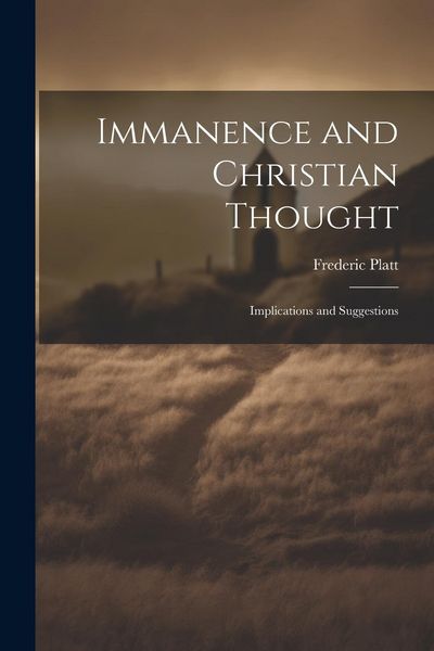 Produktbild: Immanence and Christian Thought