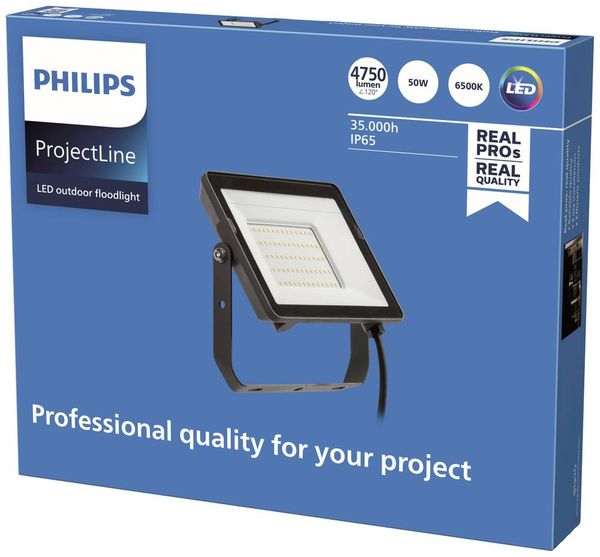 Produktbild: Philips LED ProjectLine 8719514954618 LED-Flutlichtstrahler 50W Leuchtfarben: Kaltwei&szlig;