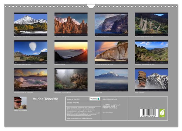 Produktbild: wildes Teneriffa (Wandkalender 2026 DIN A3 quer), CALVENDO Monatskalender