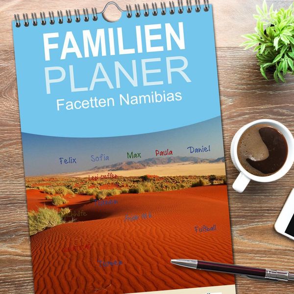 Produktbild: Familienplaner 2026 - Facetten Namibias mit 5 Spalten (Wandkalender, 21 x 45 cm) CALVENDO