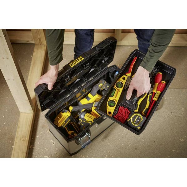 Produktbild: STANLEY 1-95-616 Werkzeugbox Schwarz, Silber