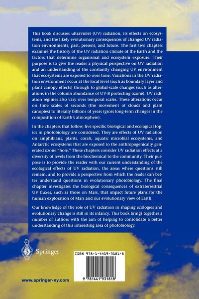 Produktbild: Ecosystems, Evolution, and Ultraviolet Radiation