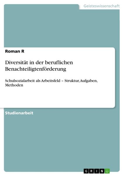 Produktbild: Diversit&auml;t in der beruflichen Benachteiligtenf&ouml;rderung