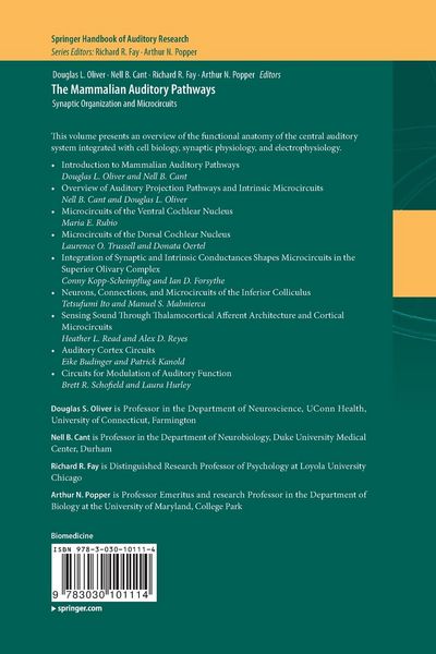 Produktbild: The Mammalian Auditory Pathways