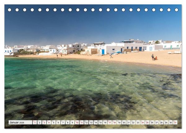 Produktbild: Kanarische Inseln - Lanzarote (Tischkalender 2026 DIN A5 quer), CALVENDO Monatskalender