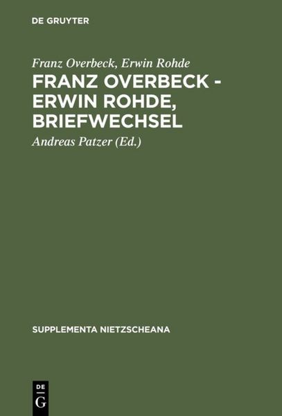 Produktbild: Franz Overbeck &ndash; Erwin Rohde, Briefwechsel