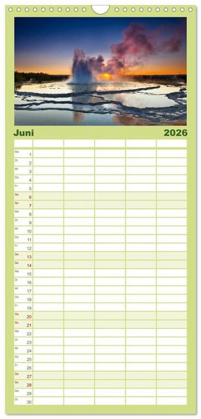 Produktbild: Familienplaner 2026 - Wild, Wild Places mit 5 Spalten (Wandkalender, 21 x 45 cm) CALVENDO