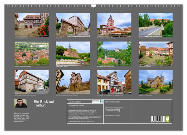 Produktbild: Ein Blick auf Treffurt (Wandkalender 2026 DIN A2 quer), CALVENDO Monatskalender