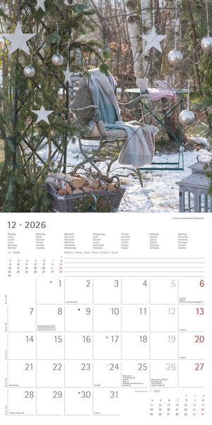 Produktbild: Gartendekor 2026 - Broschürenkalender 30x30 cm (30x60 geöffnet) - Kalender mit Platz für Notizen - Garten - Bildkalender - Gartenkalender