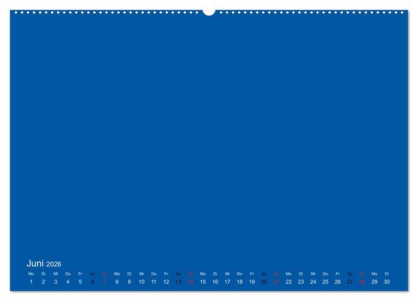 Produktbild: Bastelkalender - Blau (Wandkalender 2026 DIN A2 quer), CALVENDO Monatskalender