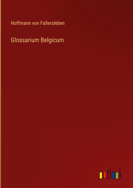 Produktbild: Glossarium Belgicum