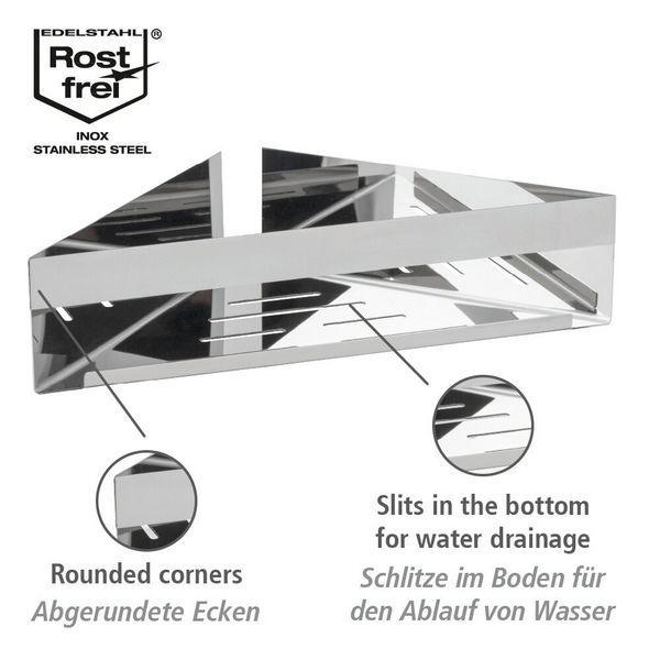 Produktbild: Turbo-Loc&reg; Eckablage Mod. Genova Shine, Befestigen ohne bohren