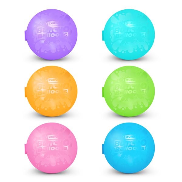 Produktbild: Bunch O Balloons - 6er Pack Wiederverwendbare Wasserballoons - Wasserbomben