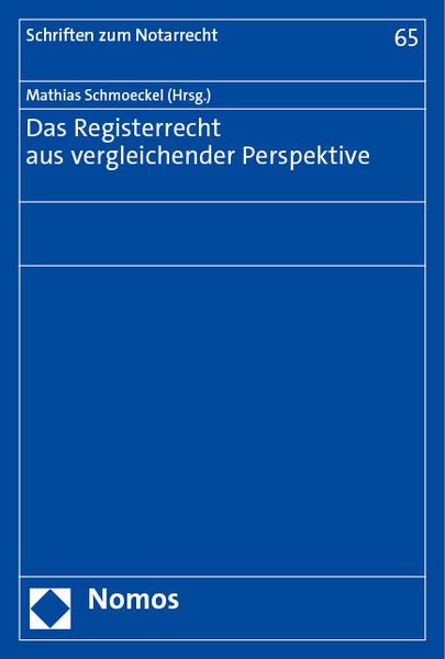 Produktbild: Das Registerrecht aus vergleichender Perspektive
