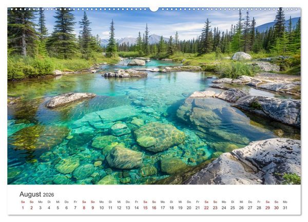 Produktbild: Die Seele Alaskas - Gew&auml;sser des Nordens (Wandkalender 2026 DIN A2 quer), CALVENDO Monatskalender