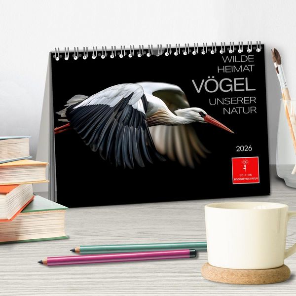 Produktbild: Wilde Heimat - V&ouml;gel unserer Natur (Tischkalender 2026 DIN A5 quer), CALVENDO Monatskalender