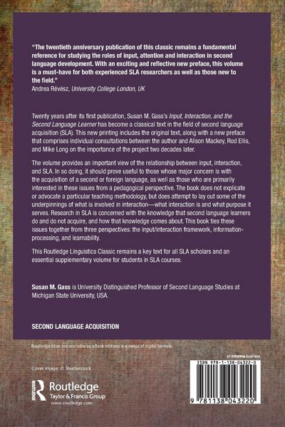 Produktbild: Input, Interaction, and the Second Language Learner