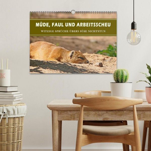 Produktbild: M&uuml;de, faul und arbeitsscheu (Wandkalender 2026 DIN A3 quer), CALVENDO Monatskalender
