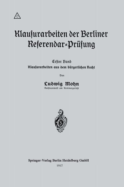 Produktbild: Klausurarbeiten der Berliner Referendar-Pr&uuml;fung