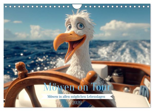 Möwen on Tour (Wandkalender 2026 DIN A4 quer), CALVENDO Monatskalender