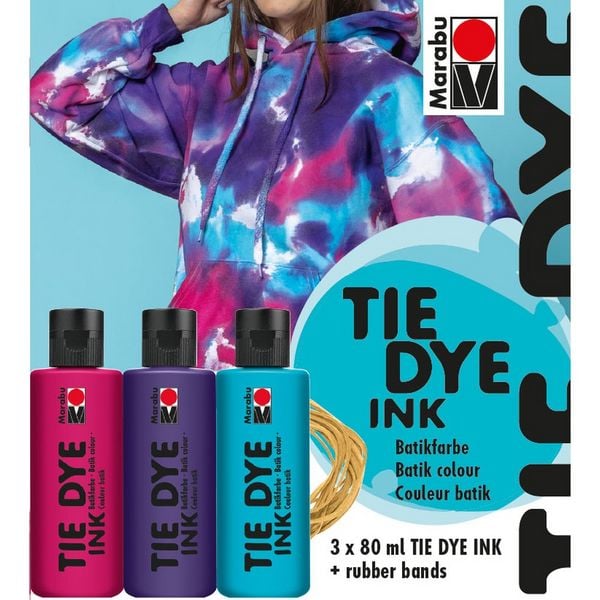Produktbild: MARABU Batikfarben Tie Dye Ink, Trend himbeere, pflaume und karibik