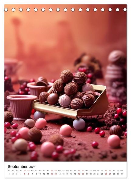 Produktbild: Choco Delight (Desk Calendar 2026 DIN A5 portrait), CALVENDO 12 Month DeskCalendar