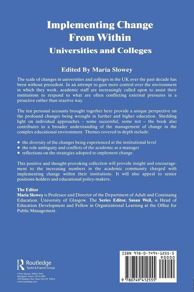 Produktbild: Implementing Change from Within in Universities and Colleges
