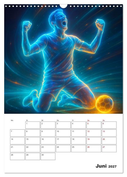 Produktbild: Vision Fu&szlig;ball Licht - Kraft - Spiel (Wandkalender 2027 DIN A3 hoch), CALVENDO Monatskalender