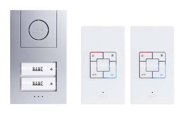 Produktbild: m-e modern-electronics Vistus AD ALU 4020 S Vistus T&uuml;rsprechanlage Kabelgebunden Komplett-Set 2 Familienhaus Silber