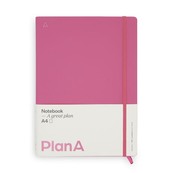 Produktbild: Notizbuch A4 Hardcover Candy Pink Blanko, 192 Seiten