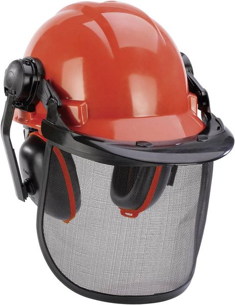 Einhell BG-SH 1 4500480 Forstschutzhelm EN 1731, EN 397 Orange, Schwarz