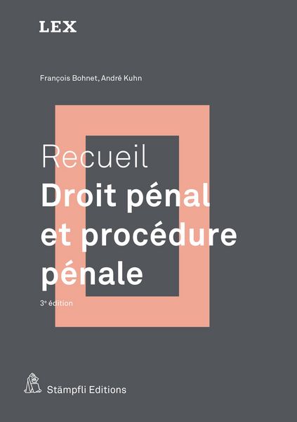 Produktbild: Recueil : Droit p&eacute;nal et proc&eacute;dure p&eacute;nale