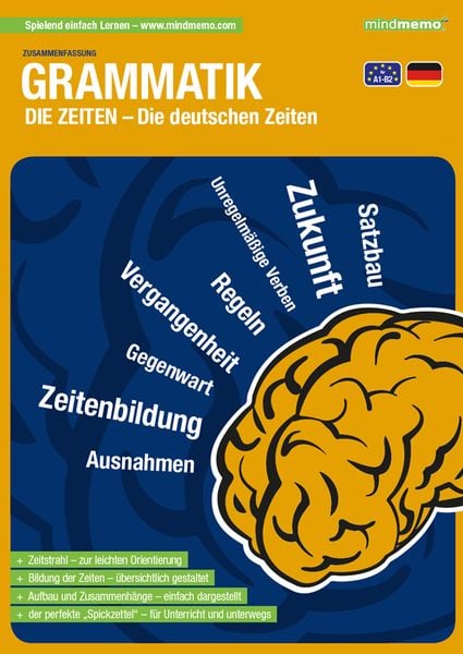 Produktbild: mindmemo Lernfolder - Die deutschen Zeiten - Deutsche Grammatik Lernhilfe