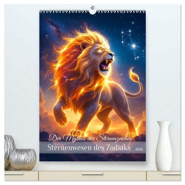 Produktbild: Der Mythos der Sternenzeichen - Sternenwesen des Zodiaks (hochwertiger Premium Wandkalender 2026 DIN A2 hoch), Kunstdruck in Hochglanz