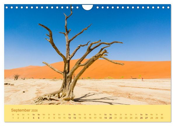 Produktbild: Namib Naukluft National Park - Unendliche W&uuml;ste (Wandkalender 2026 DIN A4 quer), CALVENDO Monatskalender